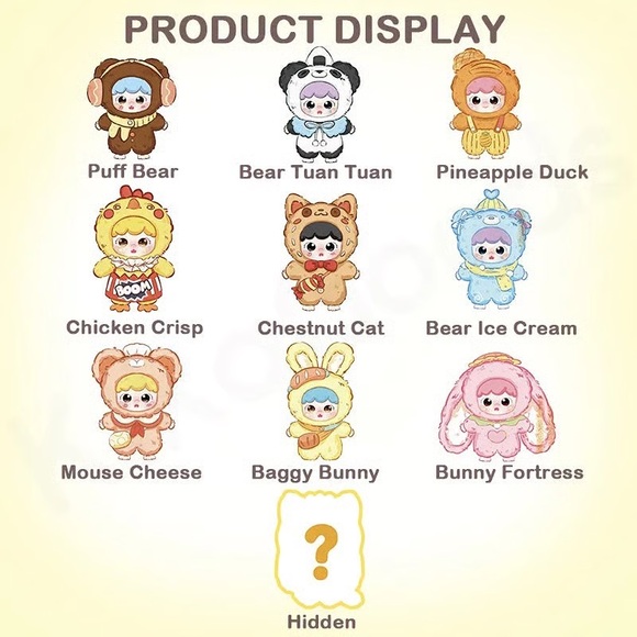 Joymiya Sweet Fun Gourmet World 400% Plush Blind Box Confirmed Baggy Bunny - Picture 13 of 15